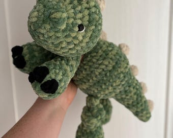 Ręcznie robiony na szydełku pluszowy dinozaur | Miękka pluszowa zabawka