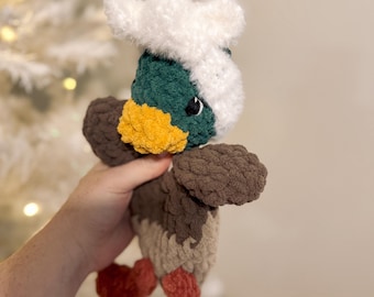 Gehaakte Snuggler Wilde eend | Handgemaakt babycadeau, zacht interactief speelgoed, gepersonaliseerde knuffeldieren lovey