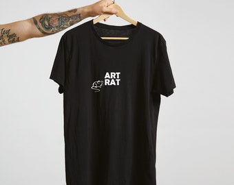 T-shirt unisexe « Art Rat » | Tee-shirt de déclaration d’art conceptuel parfait pour les amateurs d’art | 100% Coton