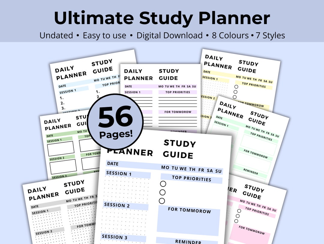Study Guide Bundle, Ultimate Digital Printable Study Guide for Students Looking to Achieve ...