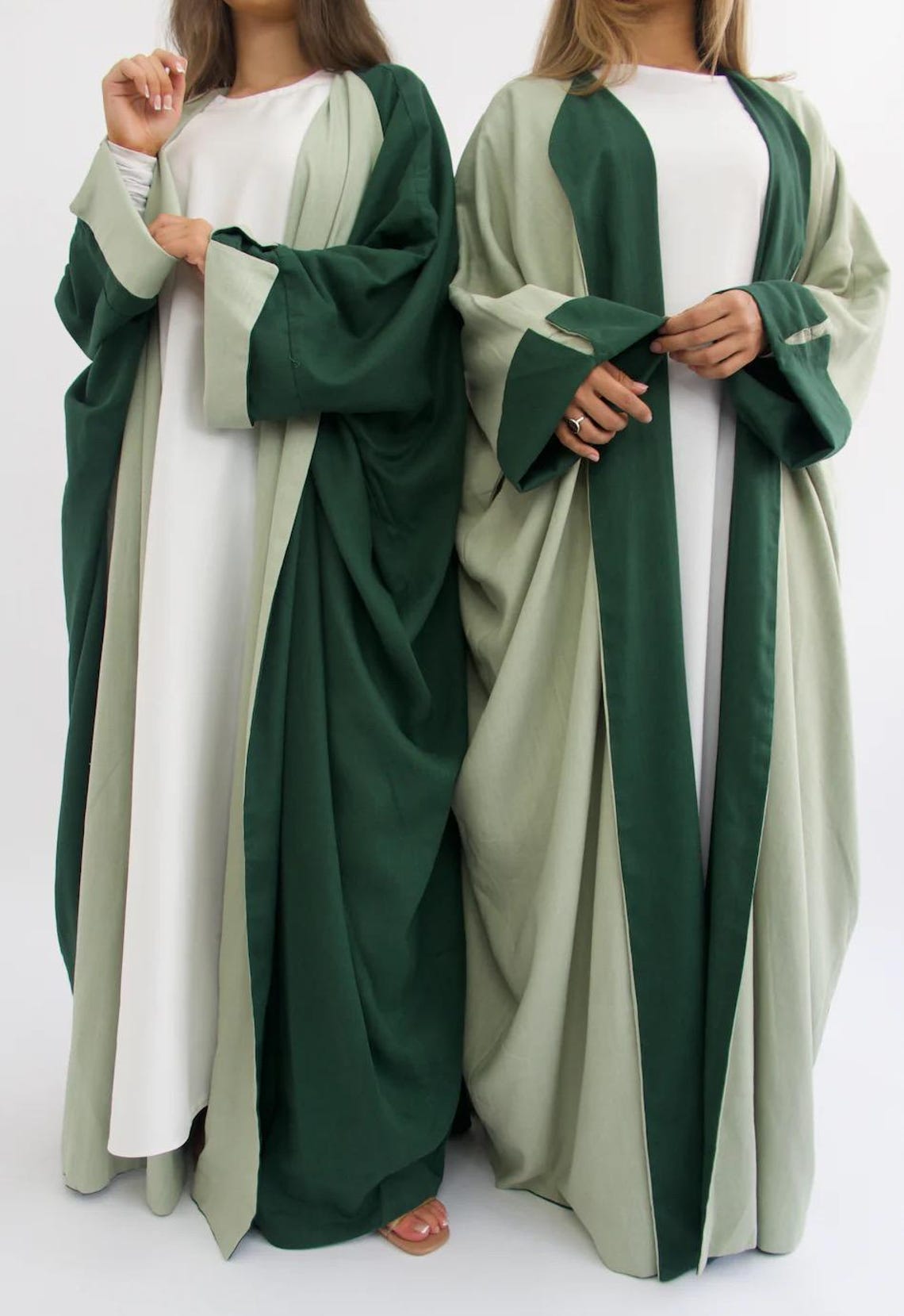 Elegant Solid Abaya for Women – Modest Islamic Dress with Waist Belt & Flared Hem