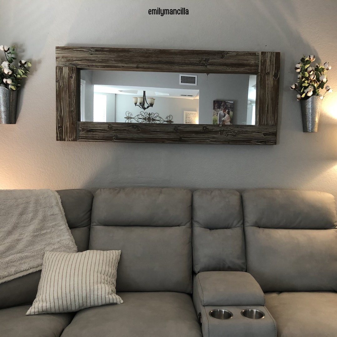 58 X 24 Wood Frame Floor Standing Bedroom Mirror Rustic Farmhouse Full