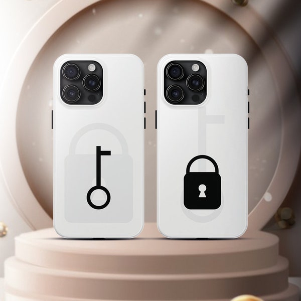 Key and Lock, Matching Phone Cases, Couple Phone Case, Trendy Phone Case, Cool Phone Case, iPhone 15 Pro Max 14, 13, 12, X Samsung S23 Ultra