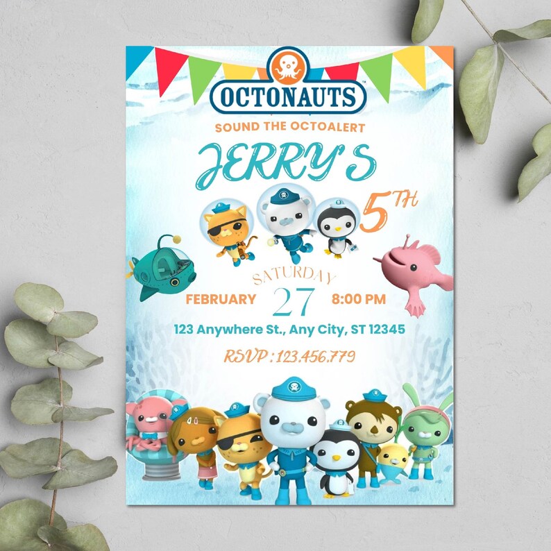 Editable the Octonauts Birthday Invitation Template, Printable Birthday ...