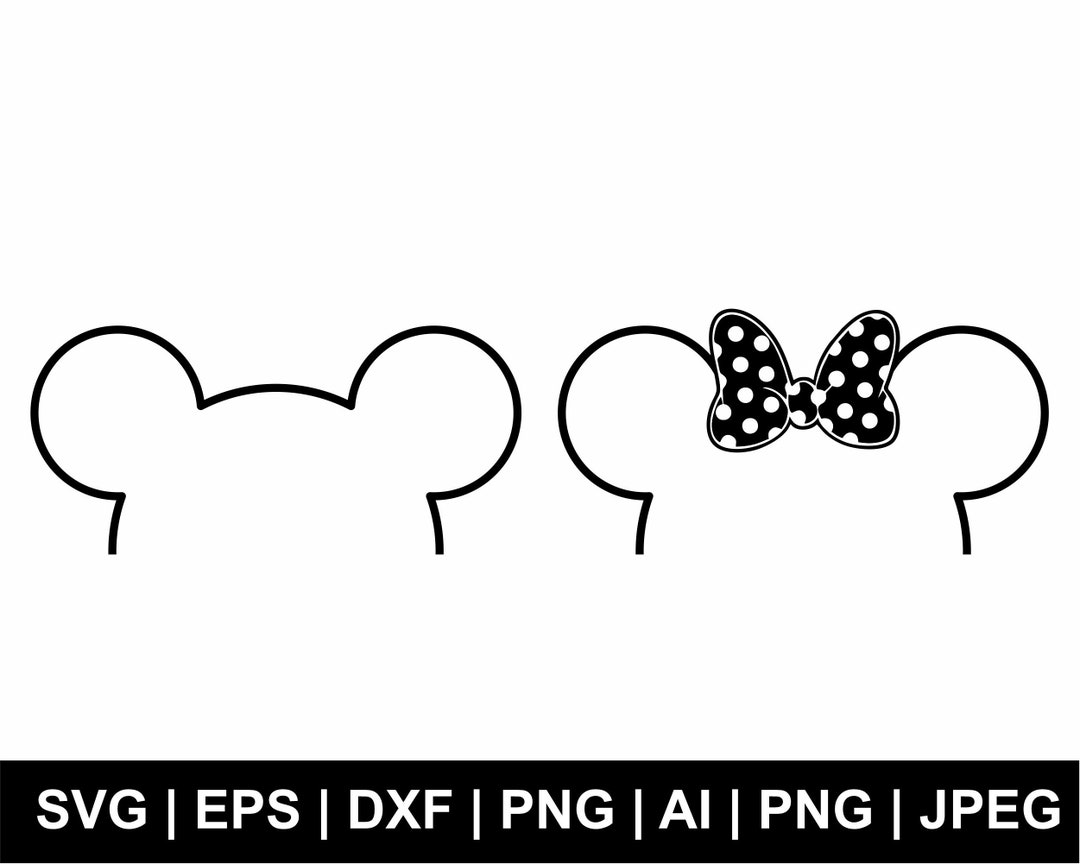 Minnie Mouse Head Svg, Mouse Head Svg, Minnie Bow Svg, T Shirt Svg