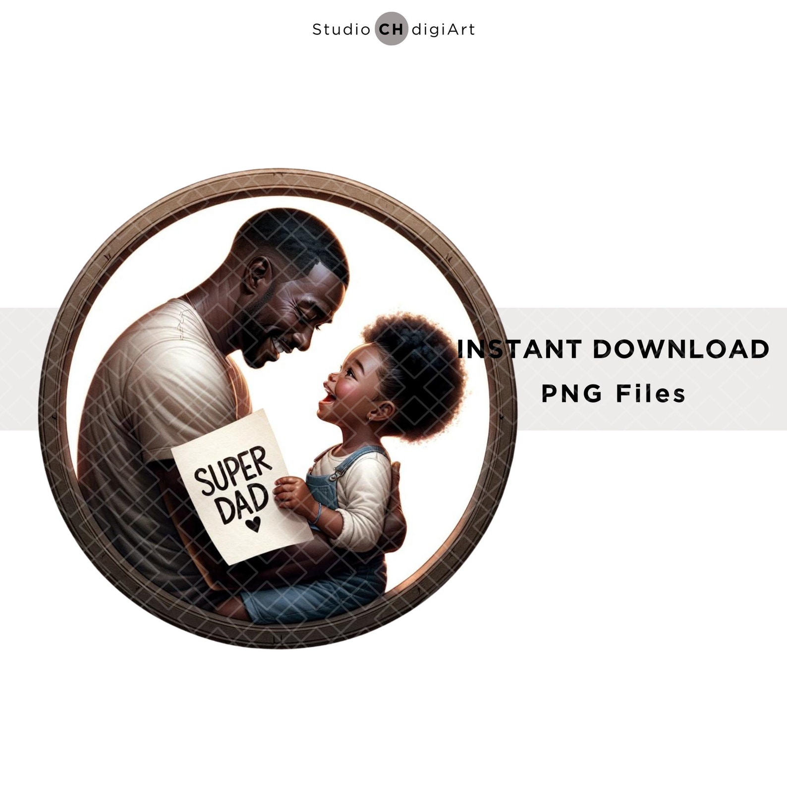 Black Father's Day Clipart, Dad and Daughter PNG, Fatherhood PNG, Daddy ...