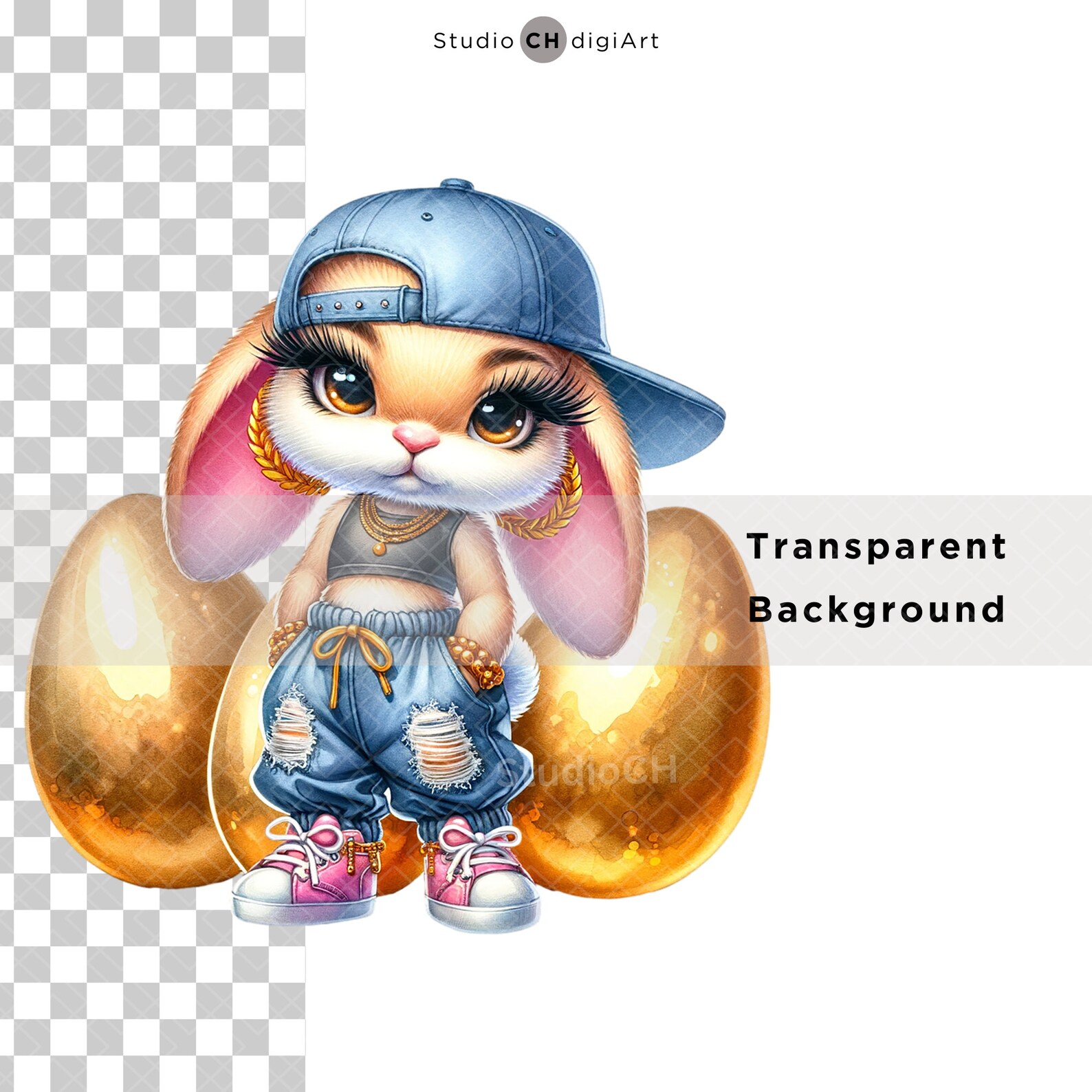 Baby-Layette Hip Hop Osterhase – Weiches Baumwoll-Outfit, Größe Neugeboren Bis 18 Monate