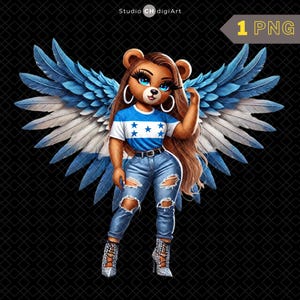 Honduras Girl Bear Clipart, Honduras Teddy Bear with Wing, Female Teddy Bear, Honduras Shirt, Honduras PNG, Honduras Art, Honduras  Clipart