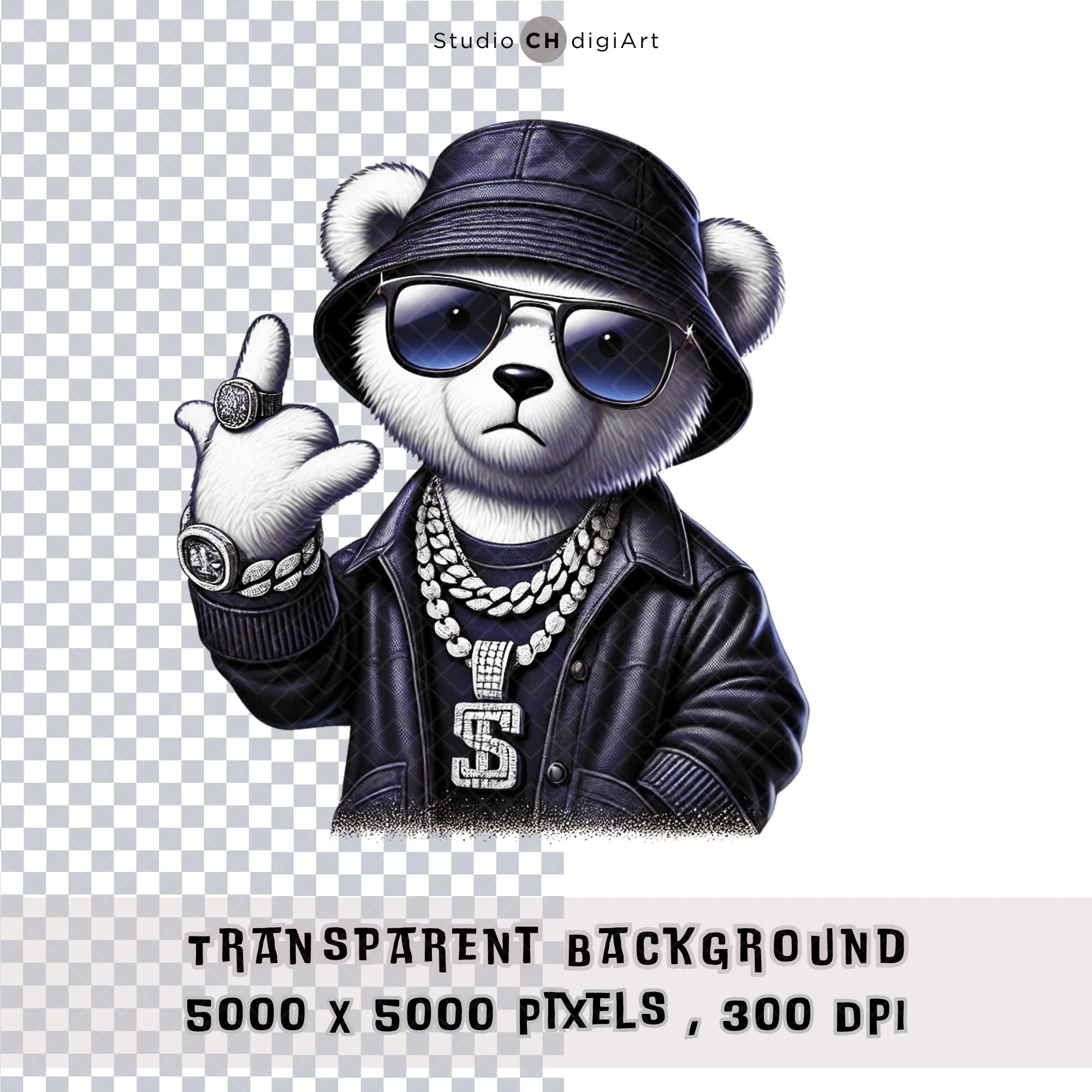 Hip Hop Bear Clipart, 3D Teddy Bear Clipart, Teddy Bear PNG, Hip Hop ...