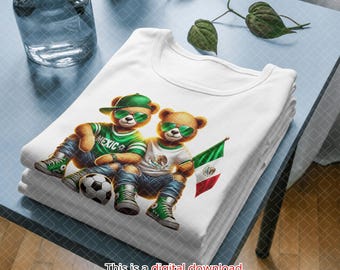 Bandiera del Messico per il calcio PNG, clipart di orsacchiotto calciatore, grafica calcistica per maglietta, pallone da calcio PNG, pallone da calcio PNG, bandiera del Messico per il calcio, giorno della partita, #03