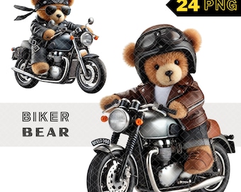 テディベアとバイクのSVG、昇華デザイン、テディベアのSVG、かわいい