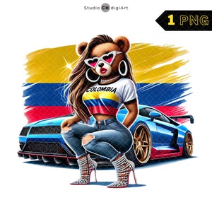 Urso feminino colombiano PNG, Clipart de mulheres bonitas colombianas, Bandeira colombiana PNG, Supercarro colombiano, Colômbia PNG, Ursinho de pelúcia feminino, Urso colombiano
