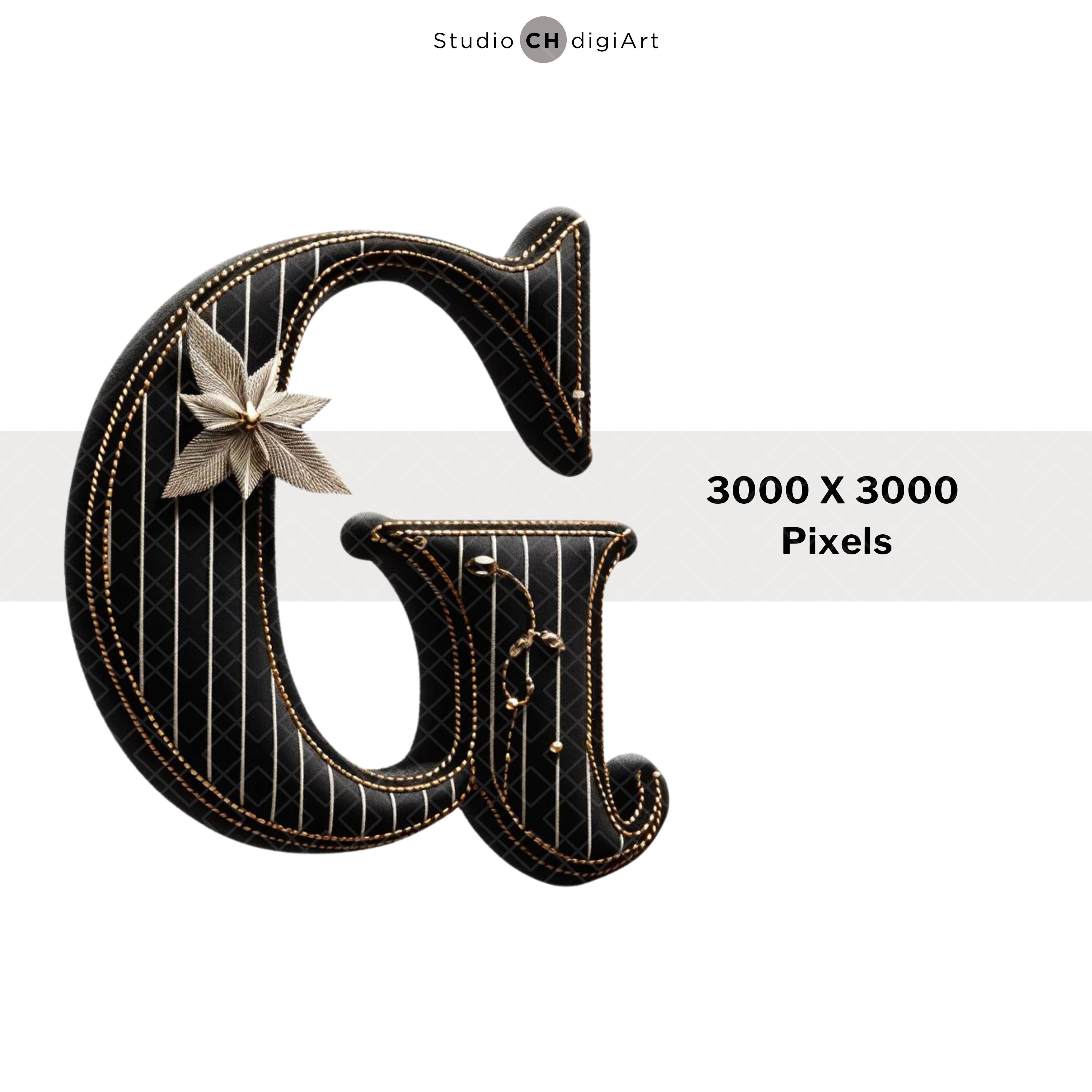 Black Suit Alphabet Letters & Numbers, Embroidery Font PNG, Luxury Font ...