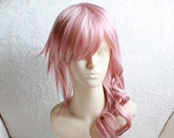 Game, Cosplay Wig, Lightning, Final Fantasy FF13, Mixed Pink, For Cosplay Events