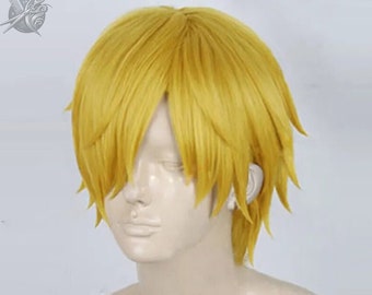 Anime, Cosplay Wig, Sanji, Golden Yellow, Perfect For Cosplay Events