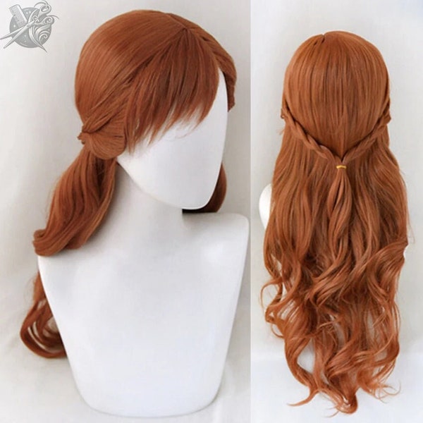 Anime, Cosplay, Anna Princess, Long Brown Wig, For Cosplay Events