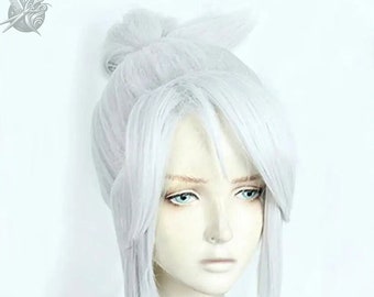Game, Cosplay, Jett, Silver White Wig, Bun, Cosplay Events, For Cosplay Events