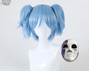 Anime, Cosplay, Sally Face, Set, Heat Resistant Wig, Mask, For Cosplay Events