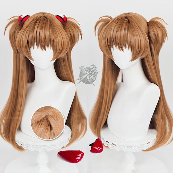 Cosplay Anime Wig, Asuka Langley Soryu, Double Styling, EVA, For Cosplay Events