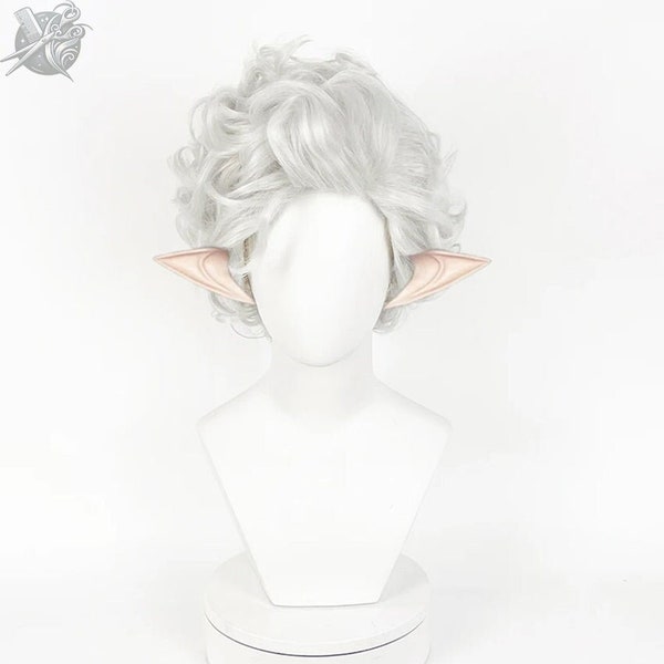 Anime, Cosplay, Vampire Style, Slivery Curly Wig, With Ears, For Cosplay Events
