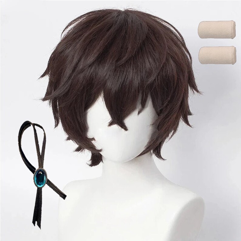 Anime, Cosplay, Osamu Dazai, Short Wig, Bandage, For Cosplay Events, For Cosplay Events Wig 2 Bandages Set