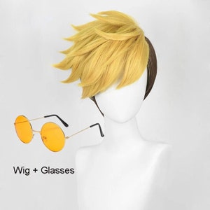 Anime, Cosplay Wig, Trigun, High-Quality, For Cosplay Events Wig and Glasses