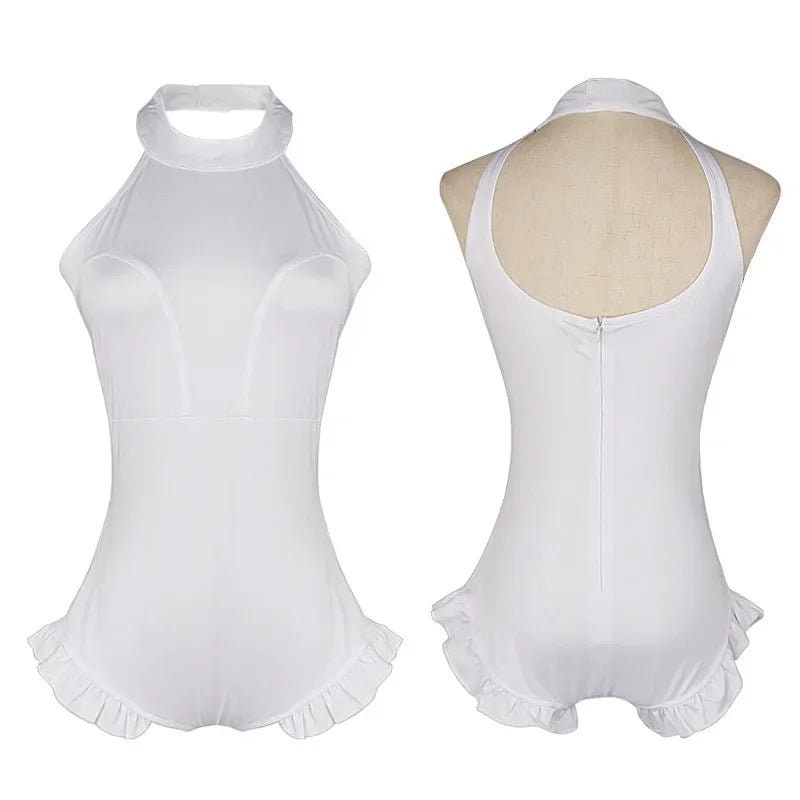You are Ms. Servant Nieve Cosplay Costume Maid Uniform Skirt Wig