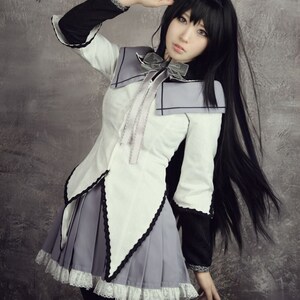 Cosplay, Puella Magi Anime, Fighting Uniform Skirt, Cosplay Costume, Akemi Homura