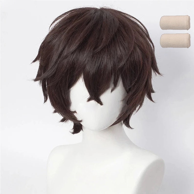 Anime, Cosplay, Osamu Dazai, Short Wig, Bandage, For Cosplay Events, For Cosplay Events Wig 2 Bandages