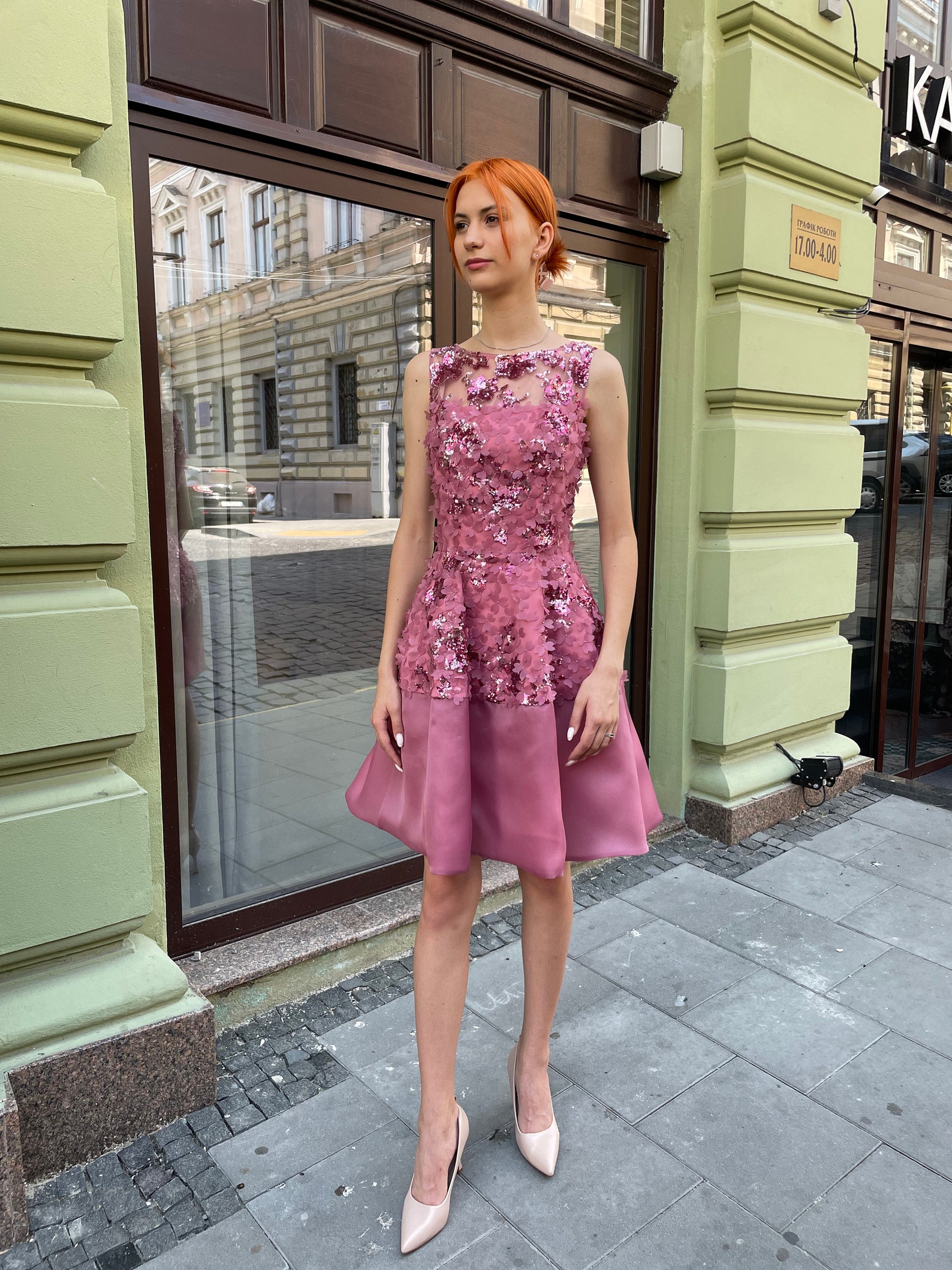 Frances Dress - Light Pink Stripe/Mint