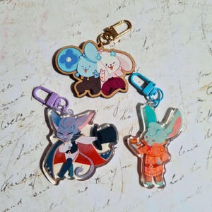 Mascotas TGAA - Charms | Llavero, decoración, animales lindos, conejo, ratón, gato.