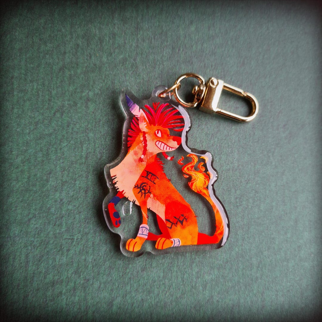 FFVII Nanaki Redxiii - Charm | Keychain, Decoration, FF7, Red13 - Etsy