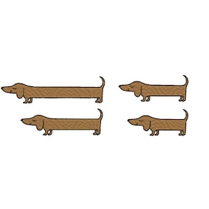Dachshund Machine Embroidery Design, Embroidery Design for PES, Machine Embroidery File DST, Instant Download in 8 sizes