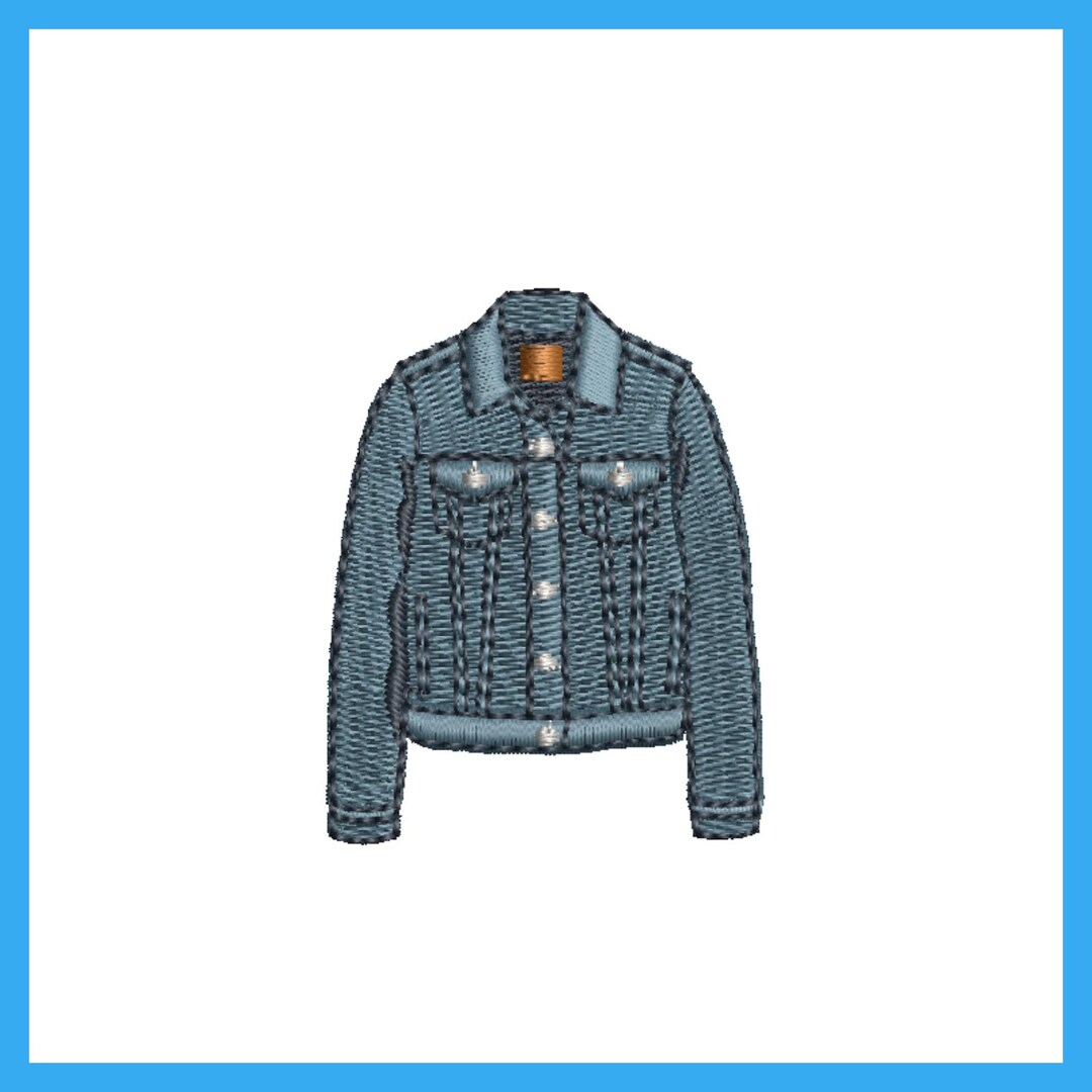 Denim Jacket Machine Embroidery Design - 3 Sizes and Available in 8 ...