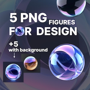 3D PNG-ontwerpelementen, kleurrijke vormen voor webontwerppresentaties, modern 3D-graphicspakket, transparante figuren, clipartbollen