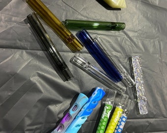 Assorted glass ware oil burners tobacco pipes