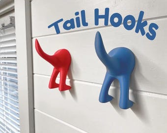 Tail wall hook multipurpose wall hanger/coat/towel/dog leads