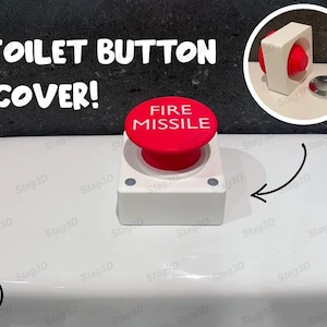Fire Missile toilet button cover! novelty toilet button