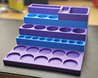 Organizador de mesa para manicure/patinador, ideal para produtos de unhas e maquiagem.