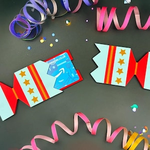 Cadeaukaarthouder Cracker/verjaardagen/feestdagen/kerst/bruiloft