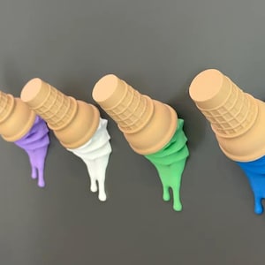 Ice Cream Fridge Magnet/towel hook coat hanger wall mount