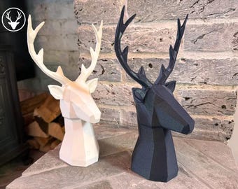 Stag’s Head Décor – Majestic Deer Sculpture for Home or Office