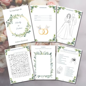 Cuaderno de actividades de boda - Cuaderno personalizable - Canva A4 y A3 - Cuaderno de actividades