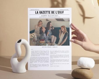 Bachelorette Party Gazette - Customizable Bachelorette Party Journal - A4 and A3 Canva Templates - Bachelorette Party Invitation