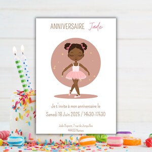 Birthday invitation - Dancer invitation - Ballerina dancer - Announcement - Invitation - Birthday - Editable