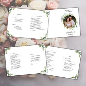 Wedding Mass Booklet - Mass Booklet - Wedding - Wedding Program - Canva - Digital - Editable - A4