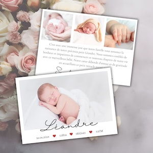 Faire-part naissance modifiable - Faire-part - Naissance - Carte d'annonce de naissance - Nouveau-né - Bienvenue - Téléchargement immédiat