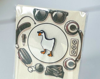 Cool Sunglasses Duck Enamel Pin - Detailed Pin