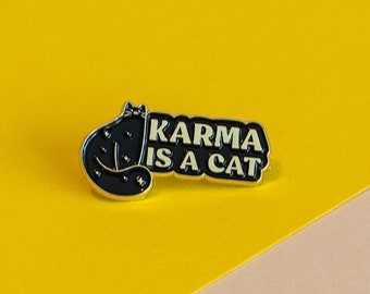 Karma is a Cat Enamel Pin -  Taylor Swift Accessory, Perfect for Swifties and Cat Moms