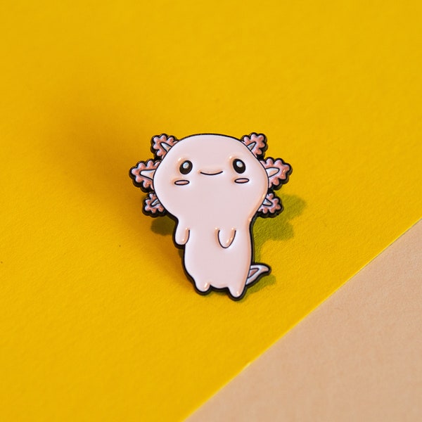 Adorable Axolotl Enamel Pin: Cute Aquatic Charm